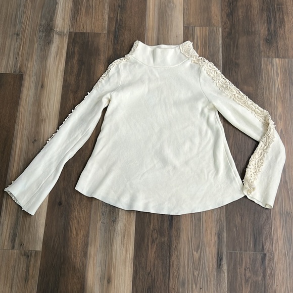 Anthropologie cream long sleeve sweater - Picture 1 of 9